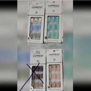 Impress press on nails short 3 sets